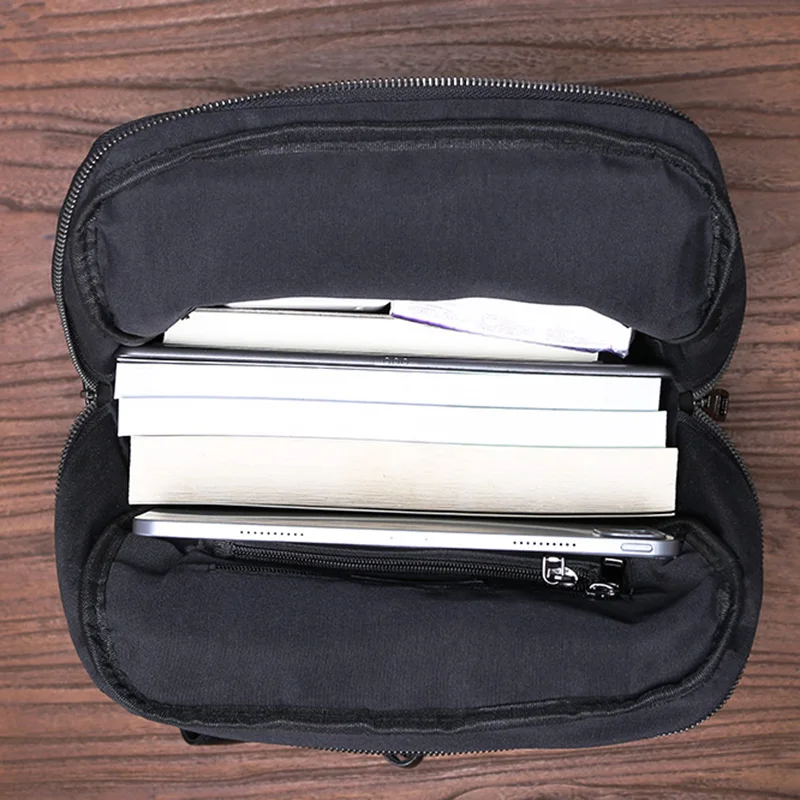 Leather Double Shoulder Baotou Layer Cowhide Backpack Men's Business Computer Bag New Leisure All-Match Travel Schoolbag