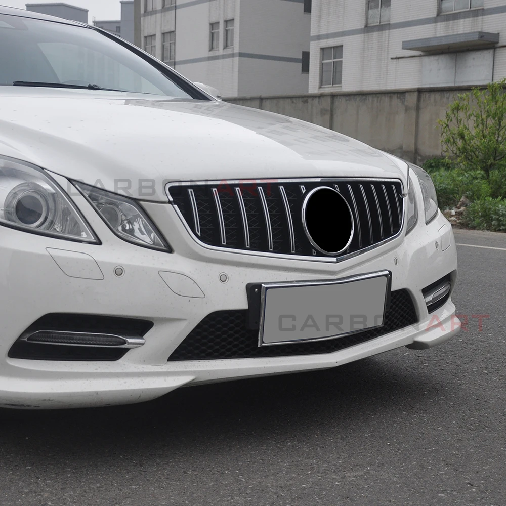 2009 2010 2014 E coupe W207 Diamond Grid Front Grille Fit for MB W207 Facelifted E coupe Replacement Silver grille for C207 car