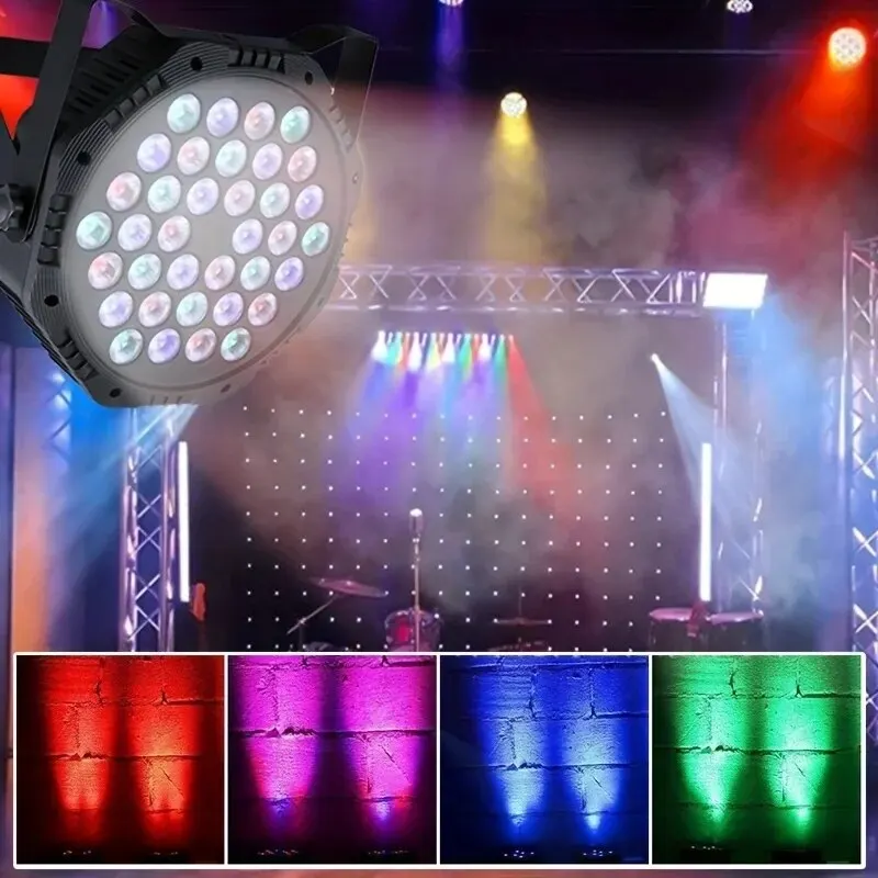 RGB LED 무대 조명 36LED DMX512 사운드 감지 파 조명 스트로브 디..