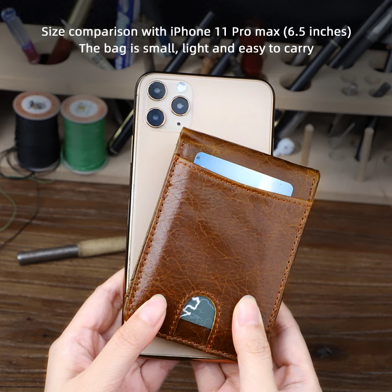Mens Short Wallet Casual Soft Leather Mens Horizontal Multifunctional Wallet Genuine Leather Card Holder Money Bag Purse