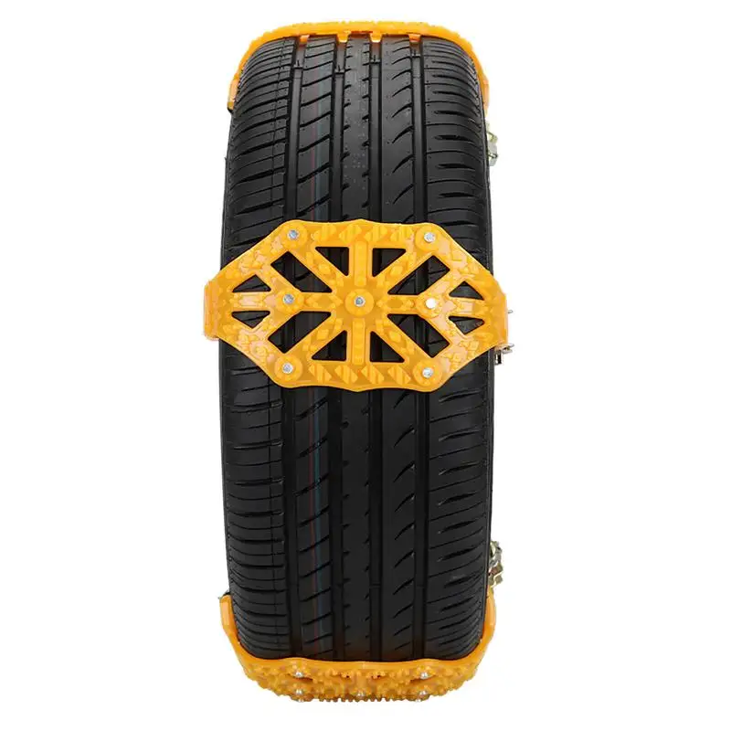 

Universal Car Tire Snow Chains Anti Skid Yellow Black Safety Emergency Anti Skid Chain Tire Snow Chains For Cars SUV Accessories