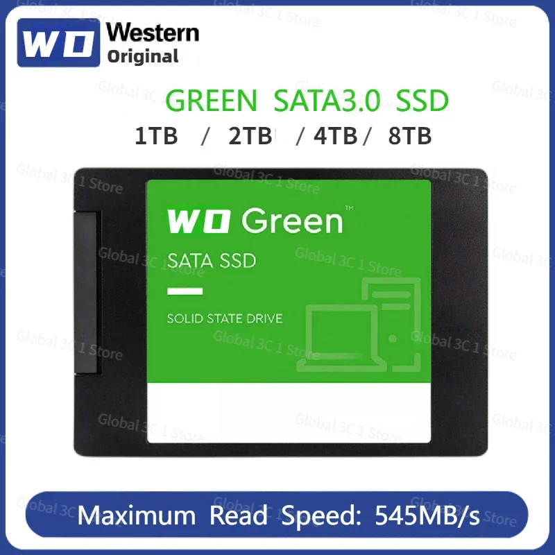 

Western Original Green SATAIII 6Gb/s Game Drive 8TB 4T 2T SSD Solid State Drive 2.5" Compatible With PS4 PS5 Xbox One PC Mac