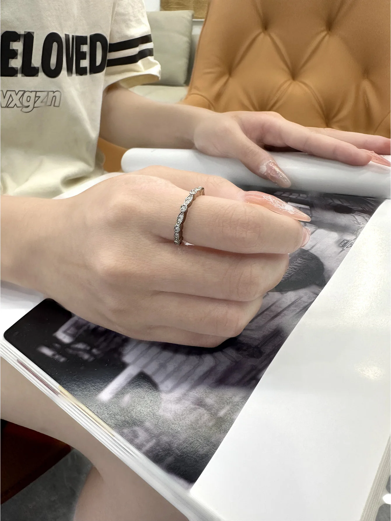 

Moissanite Ring 925 Sterling Silver Rings Gra Certificate Round Ring for Woman Wedding Ring