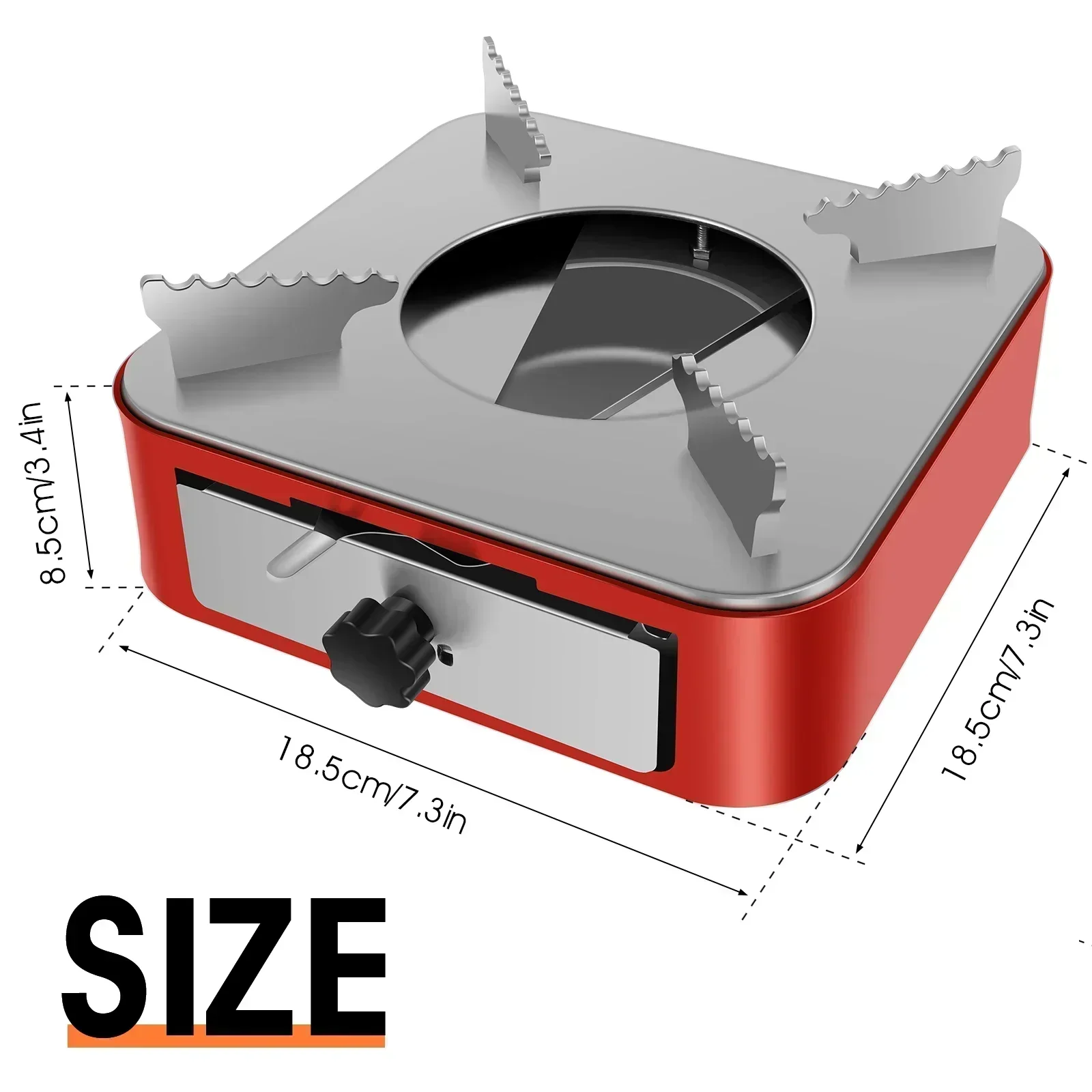 Portable Camping Stove with Adjustable Firepower Drawer Alcohol Stove For Outdoor Barbecue Camping Equipment 2