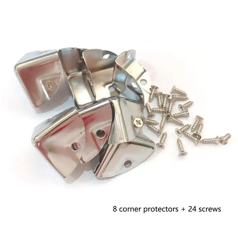 Antique style metal decorative corner bracket stainless steel angle bracket angle bracket angle connector angled furniture hardware furniture hardware furniture corner protector decorative corner cover decorated with antique silver style metal box wine corner protector jewelry 4/8pcs