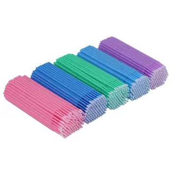 일회용 마이크로 브러시 속눈썹 연장 도구, 개별 속눈썹 제거 면봉 마이크로 브러시, 50/100 개