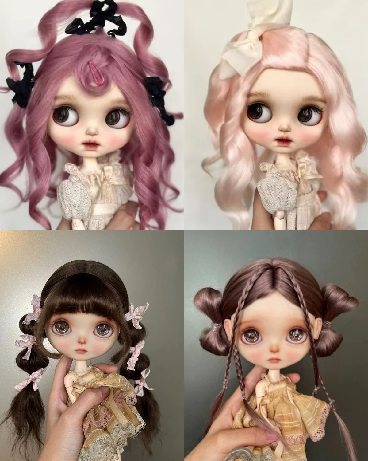 Selling handmade customized face Blyth doll 1/6 barehead doll and wig no clothes