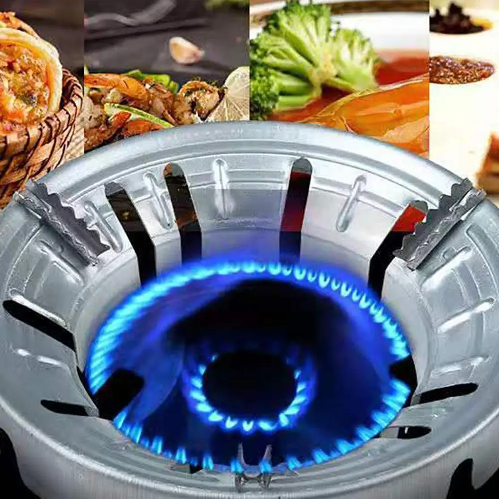 Energy Saving Round Windproof Stand Cover 8 Hole Gather Fire Ring Gas