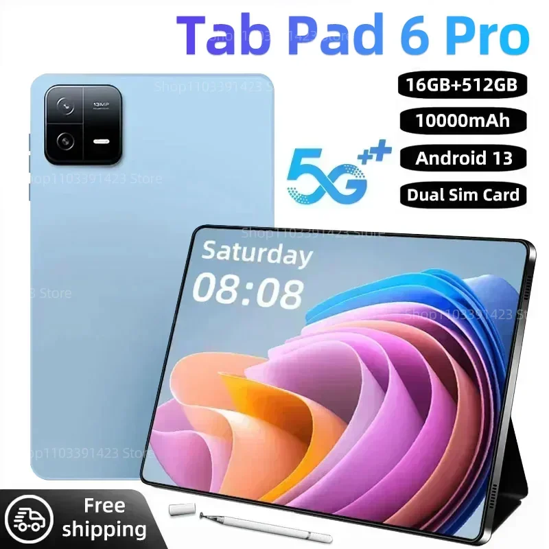 

Оригинальный планшетный ПК Xioami Pad 6 Pro, 2023 дюймов, Android 13, Snapdragon 888, 16 ГБ + 512 ГБ, 10000 мАч, HD, 4K, экран