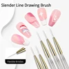 RSNAIL Nail Art Liner Brushes French Stripe Nail Line Painting Pen 18mm Slender Long Line Drawing Brush UV Gel DIY Manicure Tool 4