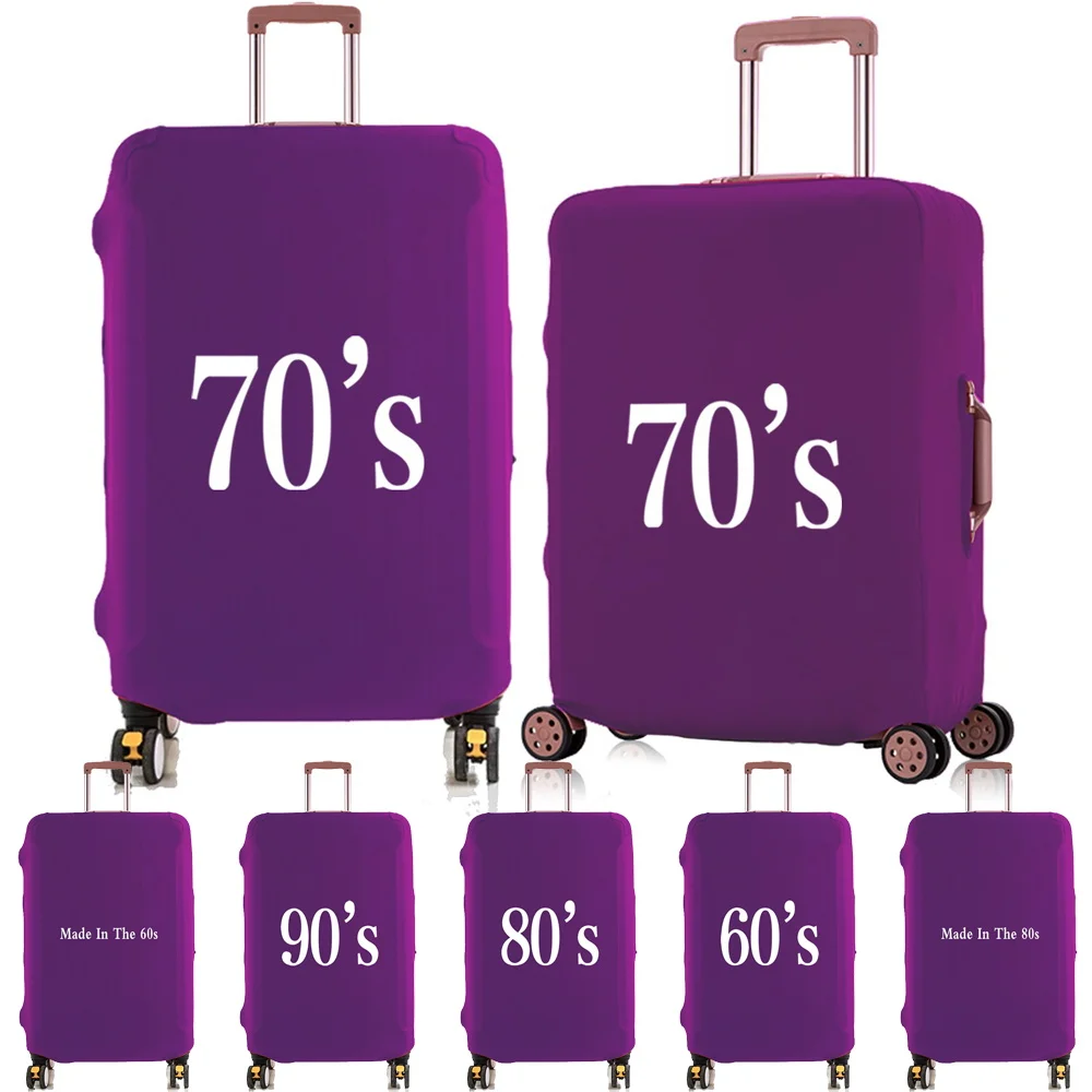 

Travel Suitcase Cover Years Pattern Foldable Elastic Travel Luggage Protective Case for 18" - 28" Baggage Travel Accessories