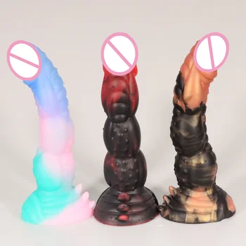 Tentacle Realistic Monster Silicone Animal Dildo Vaginal G-spot With Suction Cup Anal Plug Huge Dildo Female Sex Toys For Women 4