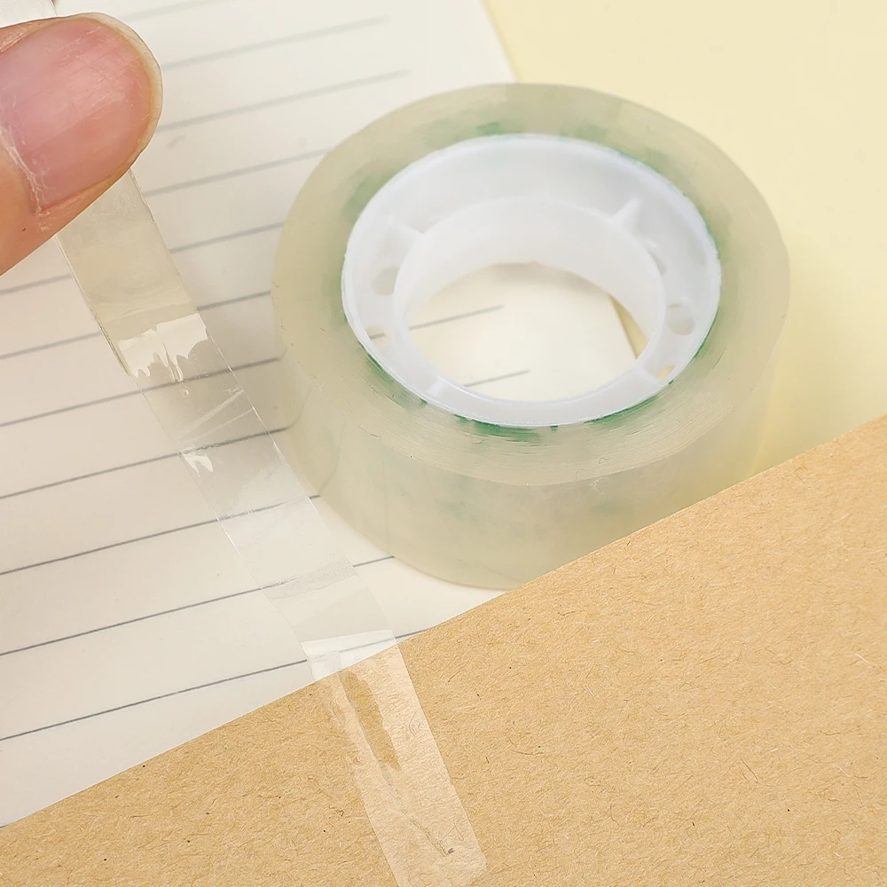 Clear Transparent Adhesive Tape – Multipurpose Rolls for Gift Wrapping, Packing, Home, Office, and School Use
