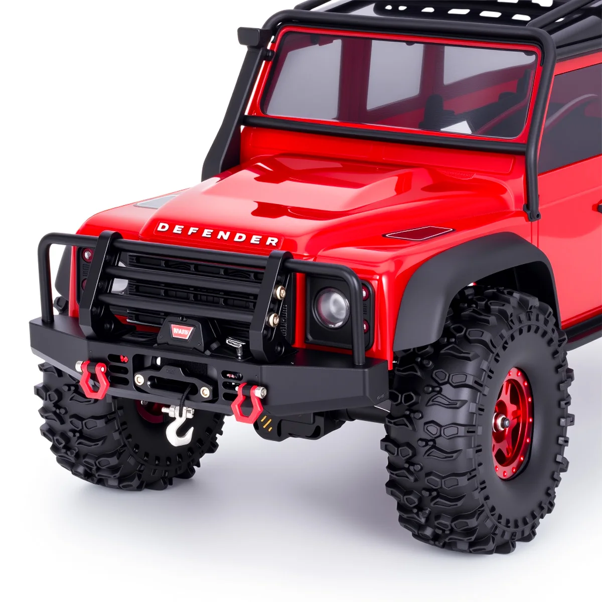 Premium Metal Front and Rear Bumpers with Electric Winch for RC Crawler Car Upgrade