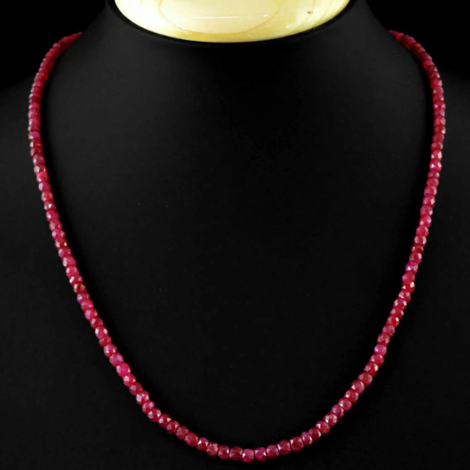 2x4 мм натуральный бразильский красный рубин ожерелье из Буса из драгоценного камня 18 дюймов для вечерние серьги-гвоздики на День матери подарок Ms классический модный красивый