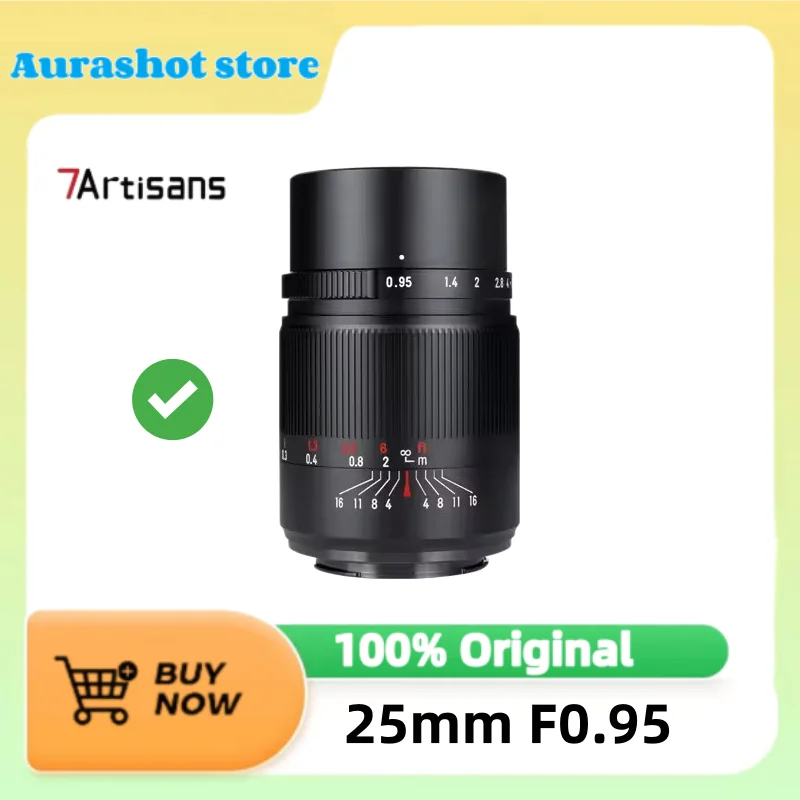 7artisans 25mm F0.95 APS-C 대구경 프라임 렌즈 ( E A6700 ZVE10 A6400, 니콘 Z Z30 Z50 II, 후지 XF X-T30 III X-M5 용)