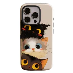Cartoon Cat 2 - in - 1 Film Shell Cover Case - Vivo S30 Pro mini (JSS089)