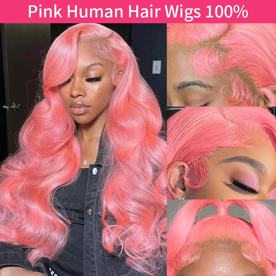 Pink Body Wave Wig - 40 Inch Glam