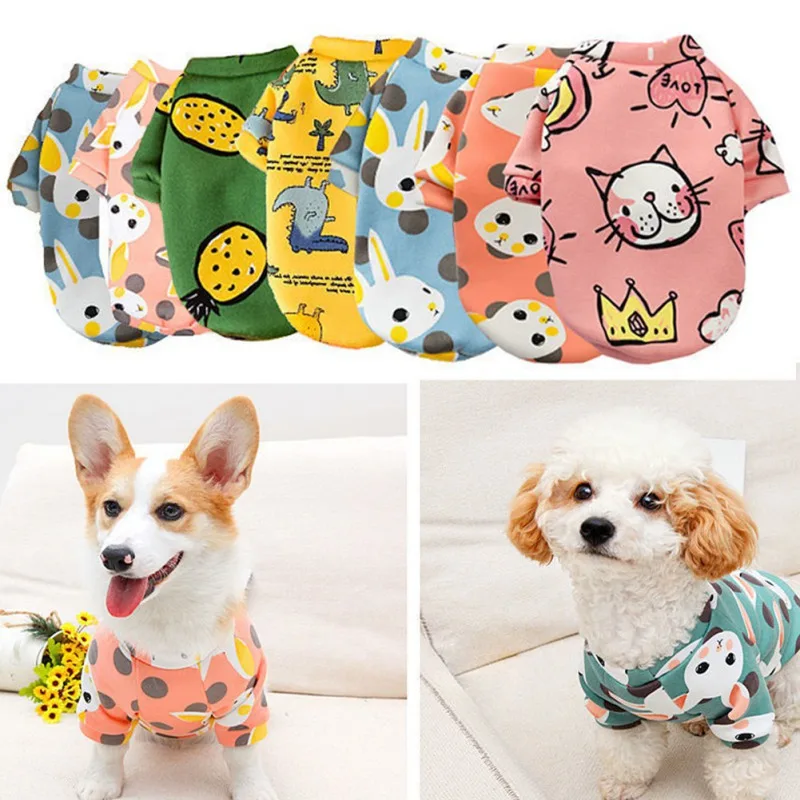 Pet Dog Costume Cute Animal Printed Coat Hoodie Cotton Soft Pullover Puppy Shirt Jacket Sweatshirt Cat Sweater Pets Clothes Vest pet clothes