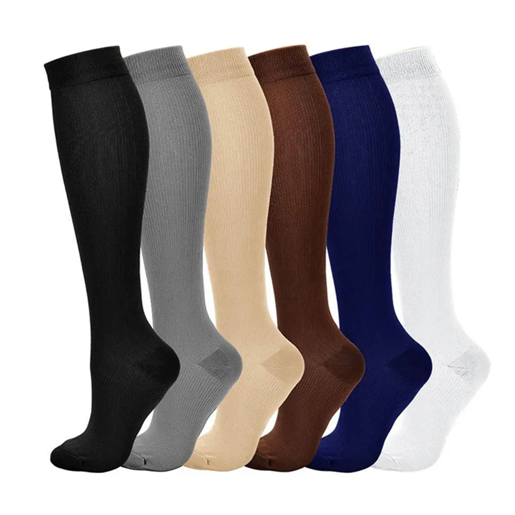 

Compression Stockings Blood Circulation Promotion Slimming Compression Socks Anti-Fatigue Comfortable Solid Color Socks