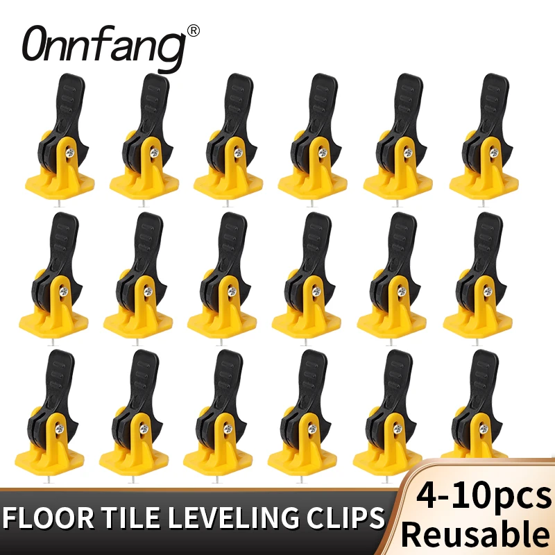 

Onnfang Reusable Floor Tile Leveler Adjuster Leveling System Clips Plastic Positioning Artifacts Locator for Flooring Wall Tile