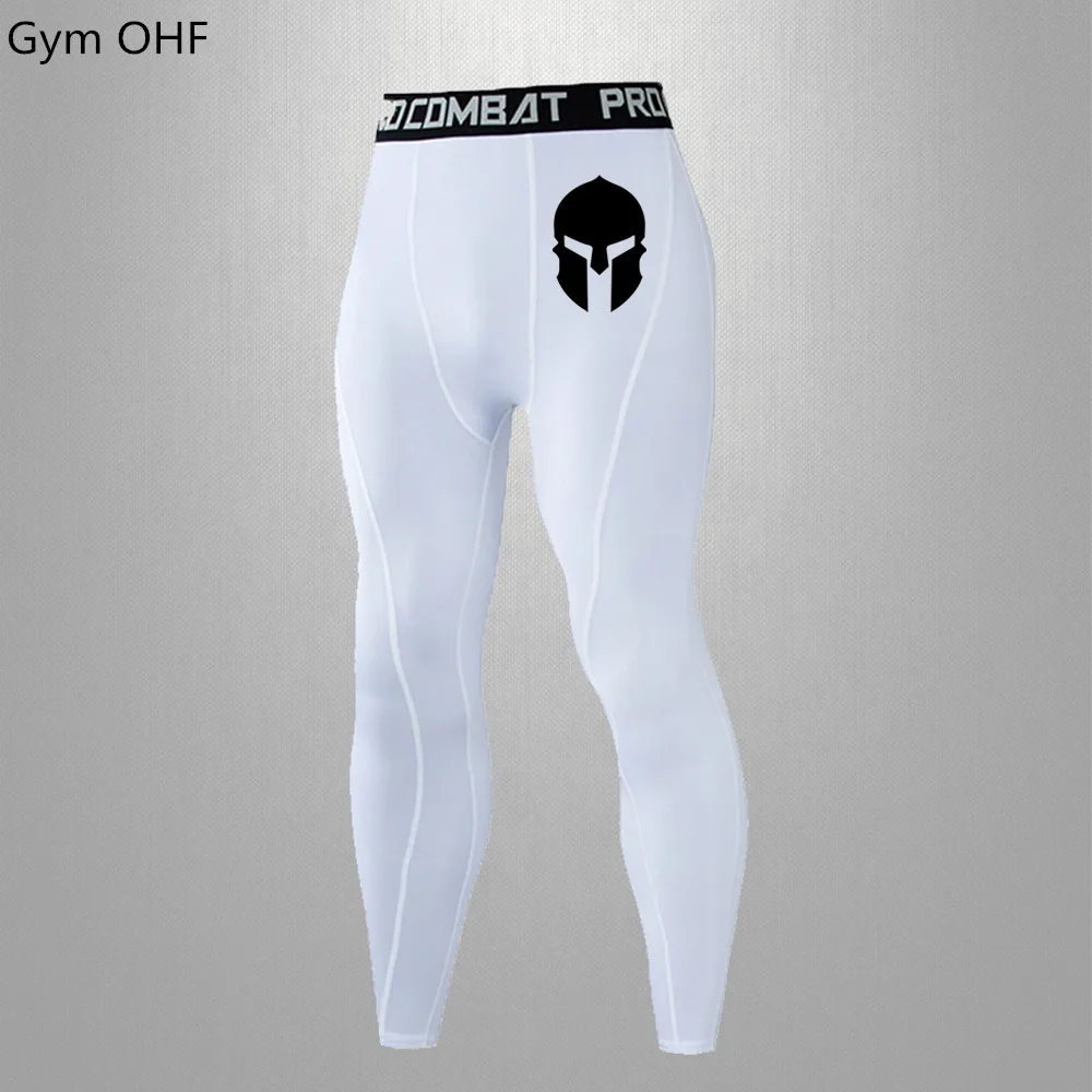 Legging Men Spartan Print Running Tights Men Sports Shorts - Main Image