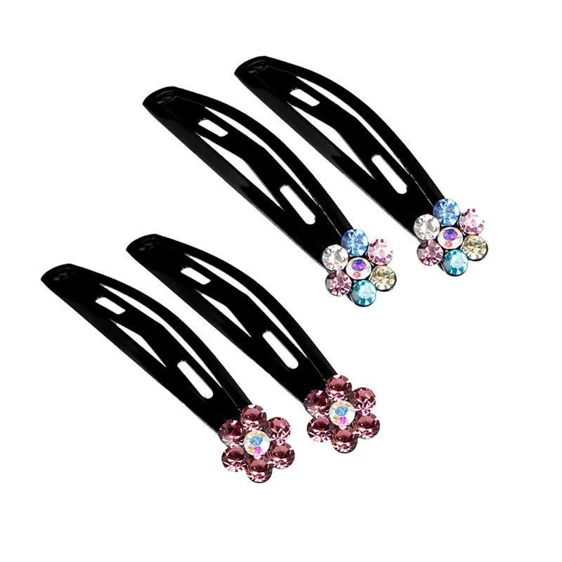 

High Quality Crystal Flowers Hair Clip Headdress Women Metal Hairpins Hair Accessories Girls Princess Barrette Bobby Pins