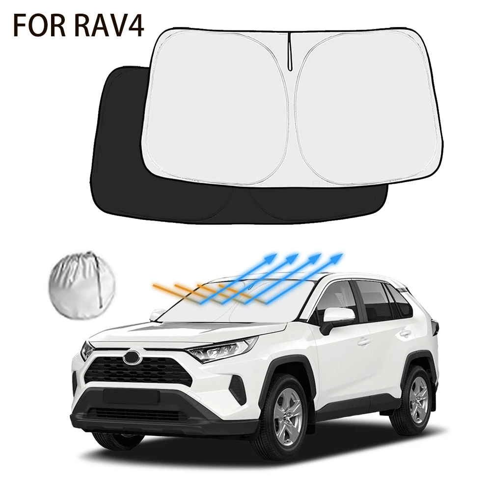 Windshield Sun Shade 240T For Toyota RAV4 Compatible With