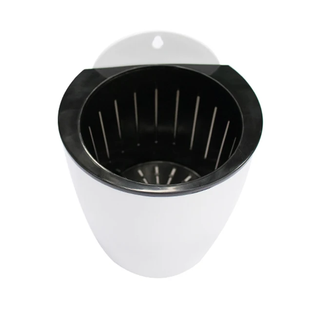 Pot de fleur mural en plastique absorbant l'eau automatique, système de sol ou hydroponique, Pot pour mur, balcon, support de Pot de fleur 5