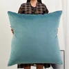 Soft Velvet Large Square Pillow Cover Sofa Cushion Living Room Back Bedside Cushions Case Protector Solid Color 80x80CM 1