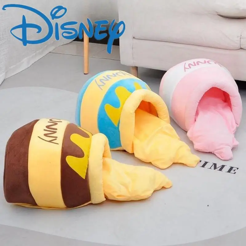 2023 Winnie The Pooh Peluche Honey Pot Pet Nest Thermal Cats And Dogs Deep Sleep Plushie Doll Bed Cute Pet Nest Gift