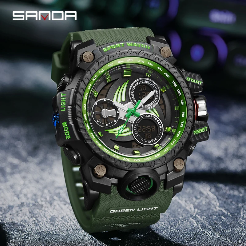 

Fashion SANDA 2023 Top Brand New Sports Men's Watches Luxury Military Quartz Watch Men Wristwatches Waterproof relogio masculino