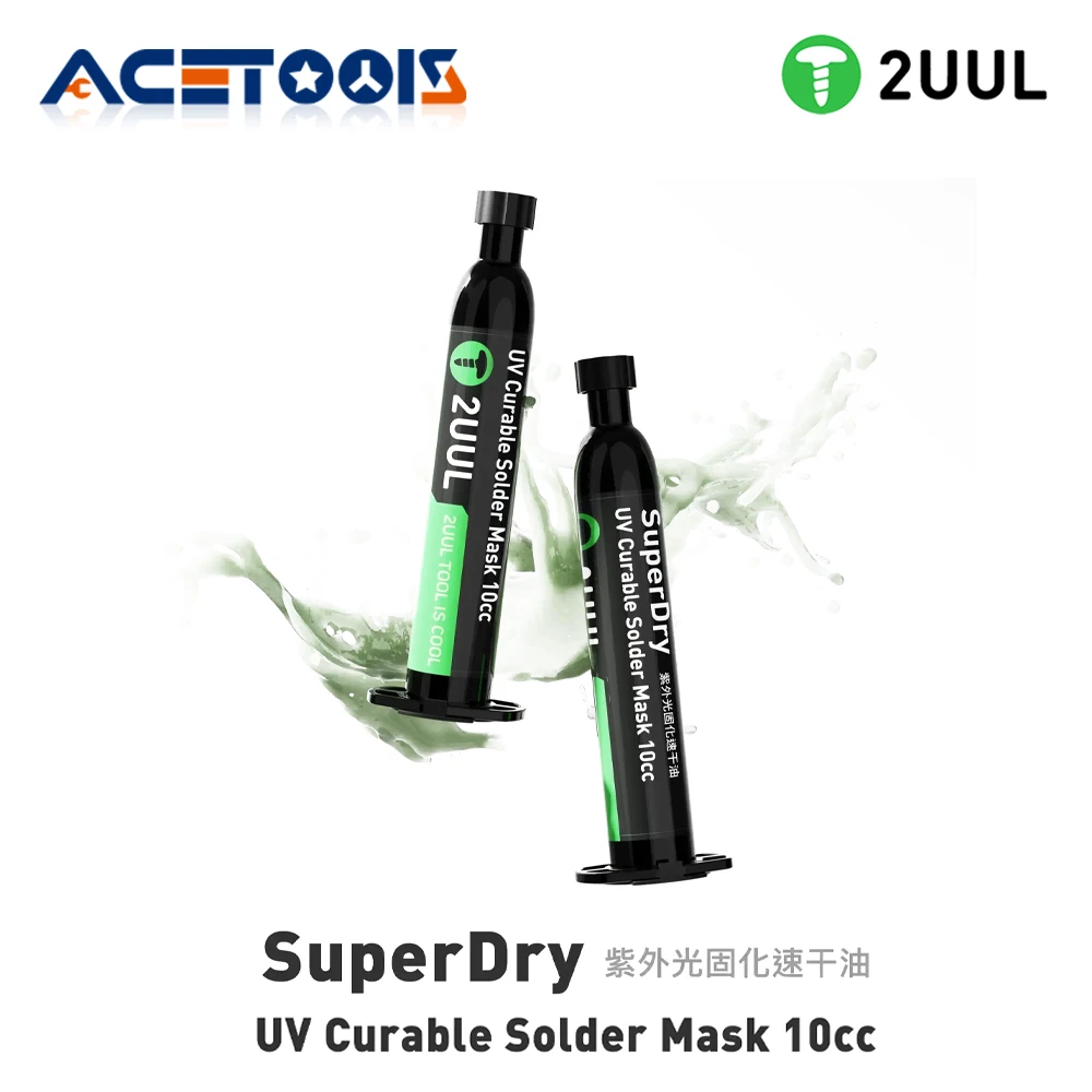 uv solder mask 2UUL SC55 UV Curable Solder Mask 10CC For Mobile Phone Motherboard Repair Jumping Wire Dry Curing Welding Paste Flux Oil Tool