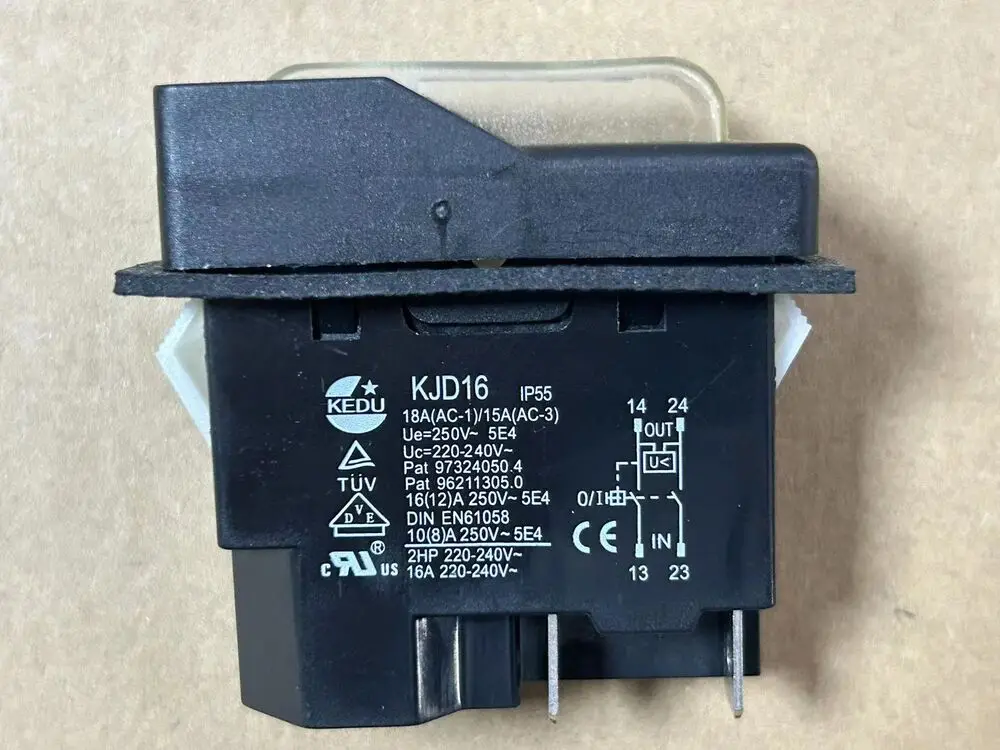 

KJD16 KEDU 230V 16A 2HP 4Pin водонепроницаемый электромагнитный кнопочный переключатель