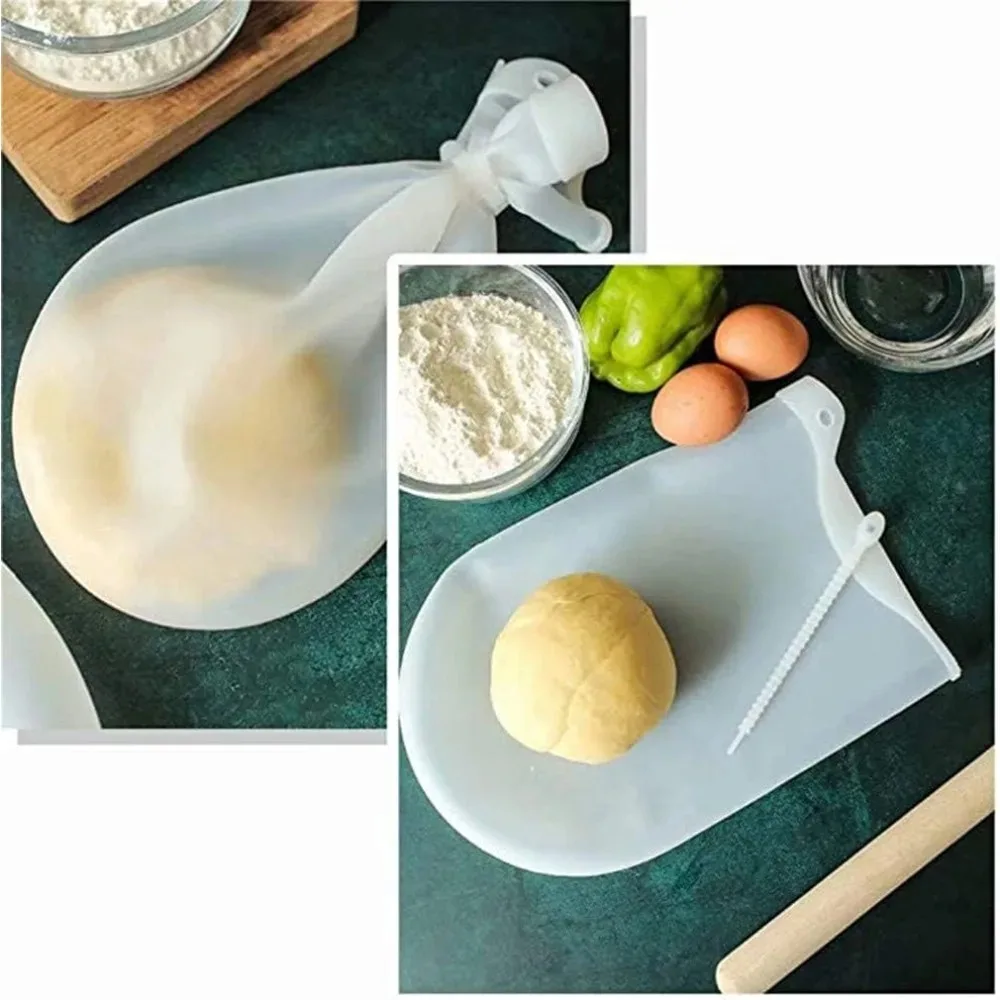 Kneading Dough Bag Silicone Versatile Dough Mixer for Bread Pastry Pizza & Tortilla Non-Toxic Multifunctional Cooking Tool,dough mixer,dough kneading bag,bread baking tools,pasta making tools