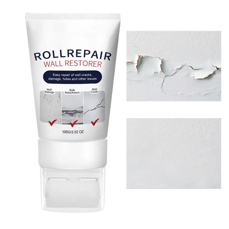 

100g White Color Wall Repair Cream Rolling Brush Wall Repair Paste Roller Brush For Small Rolling Brush Wall Latex Paint