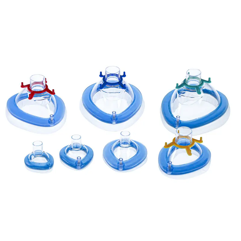 PVC Anesthesia Mask Ultra Soft Cushion Mask Anesthesia With One-way Valve For Adult Child Infant Neonate 1PC/5PCS/6PCS/7PCS