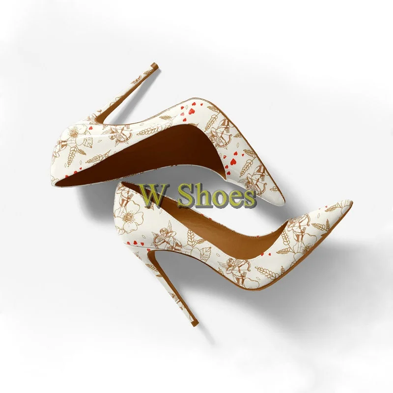 

2022 New Color Stitching Pointed Toe Stiletto High Heels Women's Fashion All-match Single Shoes Spring Summer Fall Large Size