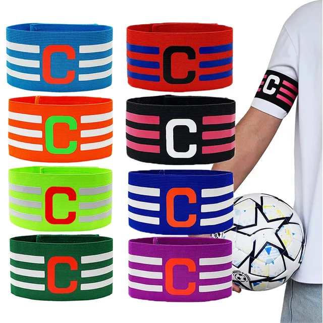 1-10pcs Kids Adults Football Captain Armband Soccer Arm Band Football Match Captain Group Armband Team Leader C Word Arm Sleeve 2