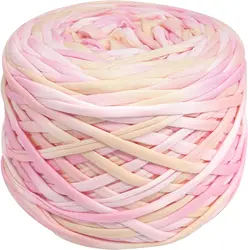 Premium Thick Knitting Yarn - Elastic Fabric for DIY Crafts & Home Décor (Peach blossom)