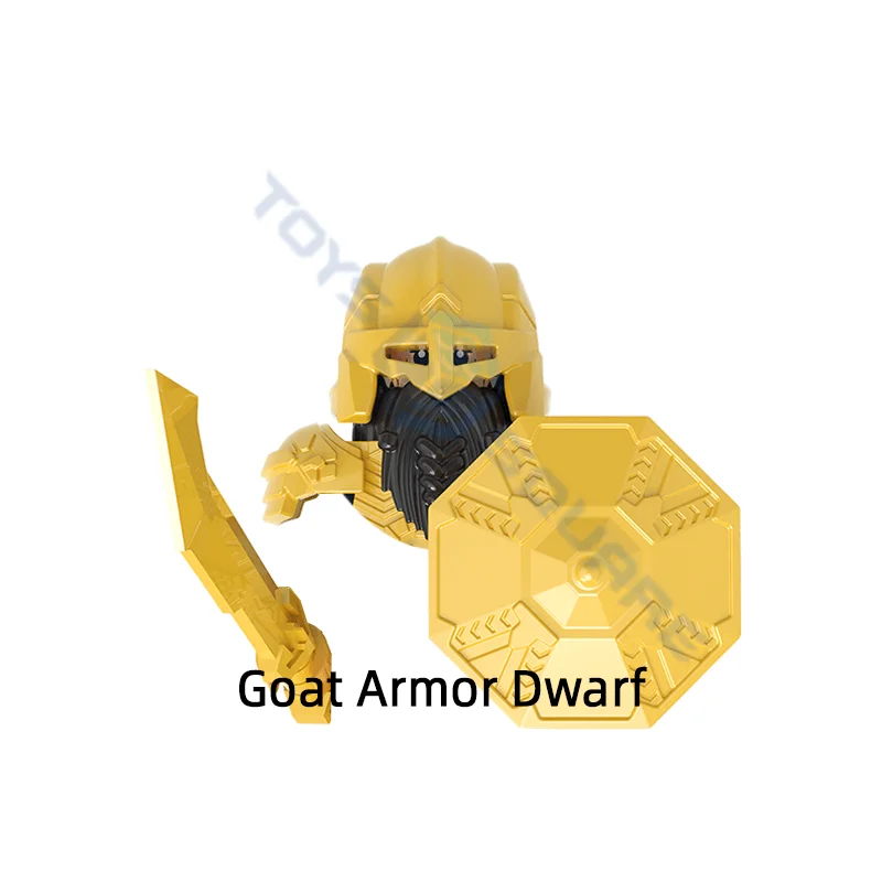 외로운 산 염소 Orichalcos Azurite 갑옷 드워프 모델 블록 MOC 벽돌 세트 선물 어린이를위한 장난감 KT1054