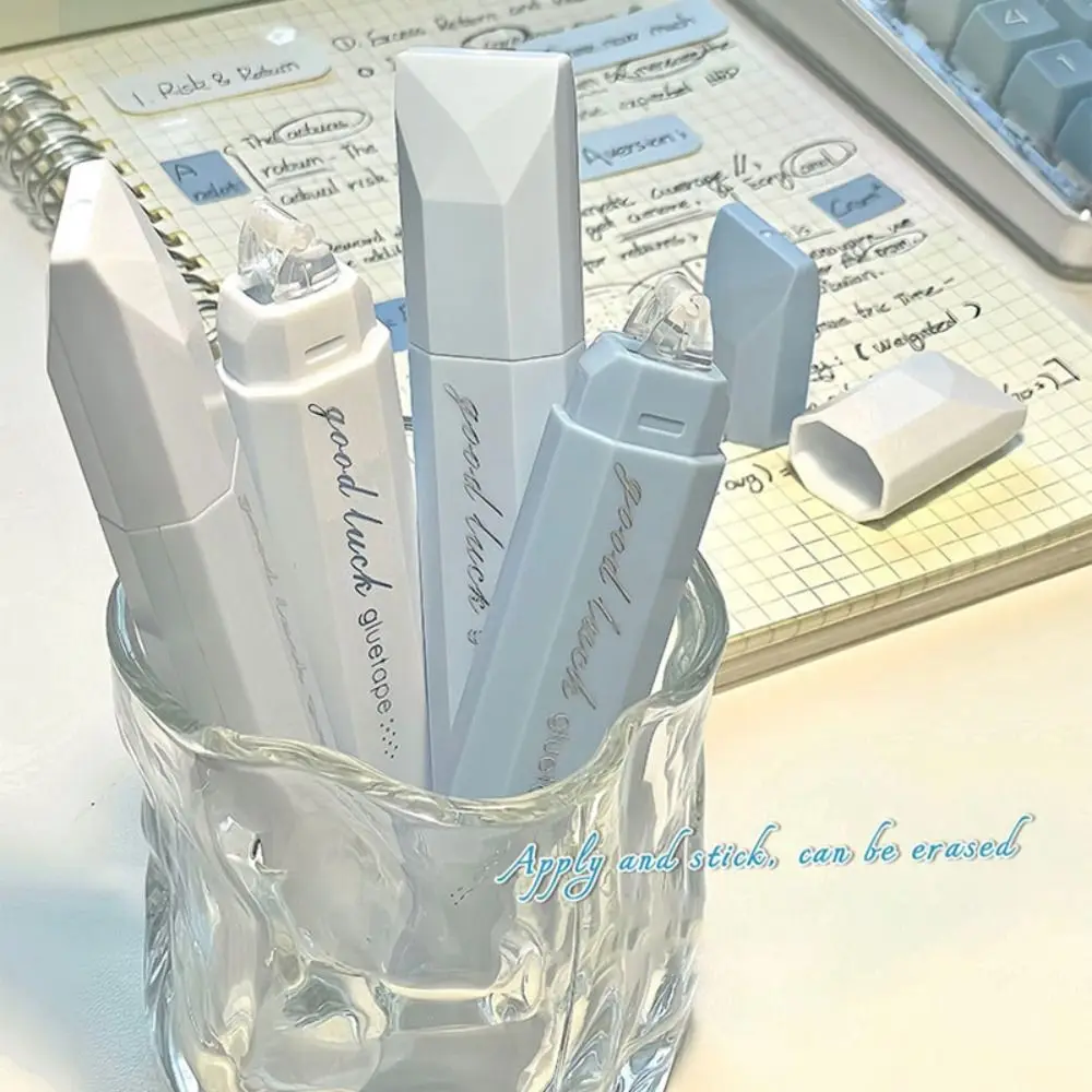 4PCS 그라디언트 컬러 도트 접착 테이프 대용량 지울 수있는 롤링 접착 테이프 DIY 스크랩북 접착 테이프 펜 학교 사무실