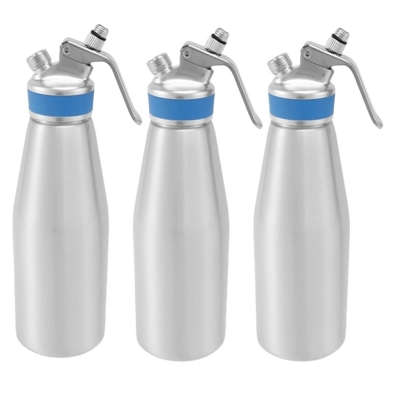 

3X Whipped Cream Dispenser Cream Foaming Agent 1000Ml Handheld Whipping Cream Maker With 3 Stainless Steel Tips