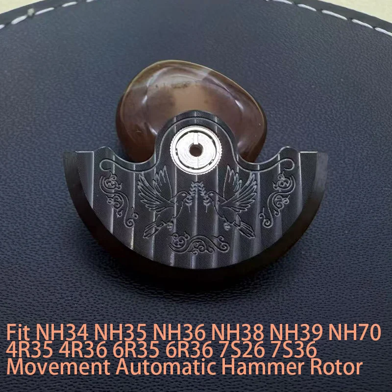 Customized Automatic Hammer Rose Gold Black Blue Silver Gold Watch Rotor Parts