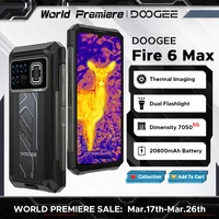 DOOGEE Fire 6 Max 5G Rugged Phone Dimensity 7050 Thermal Imaging Dual Light Flashlight 6.72" 8+256GB 20800mAh Battery Smartphone 1