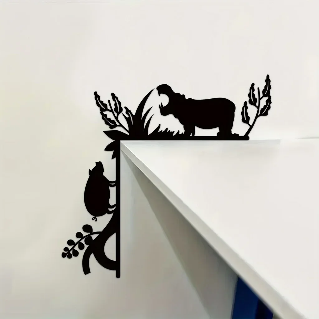 

CIFBUY Deco 1pc Creative Animal Decorative Wall Stickers Decor Door Corner Decoration Door Frame Corner Decor Art Decor Metal Wa