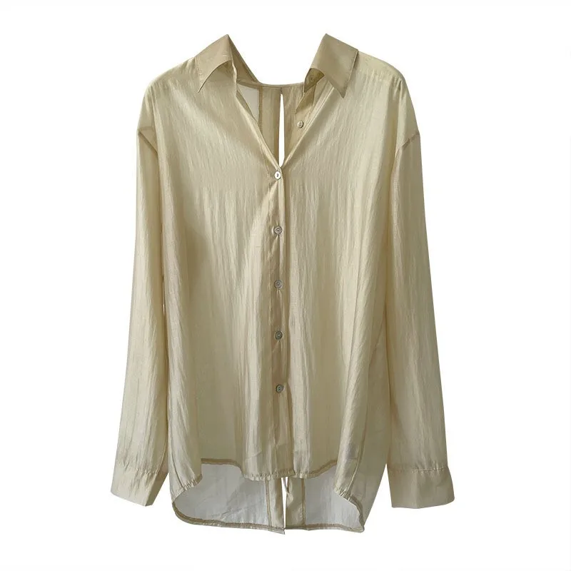 The New Korean Lazy And Loose Style Shirt For Spring And Summer 2024 Can Be Used As A Thin Sunscreen Shirt Or An Everyday Shirt