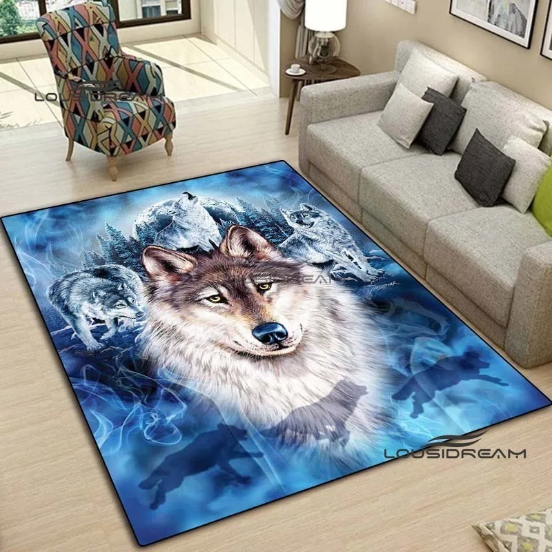 Wolf art Carpets and Rug 3D printing animal Carpet Floor Mat Living Room Bedroom Large Area Soft Carpet Kids Room Rug 5