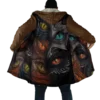 PLstar Cosmos Mens Cloak Tattoo Skull Dragon 3D All Over Printed Fleece Hooded Cloak Unisex Casual Thick Warm Cape coat PF72 2
