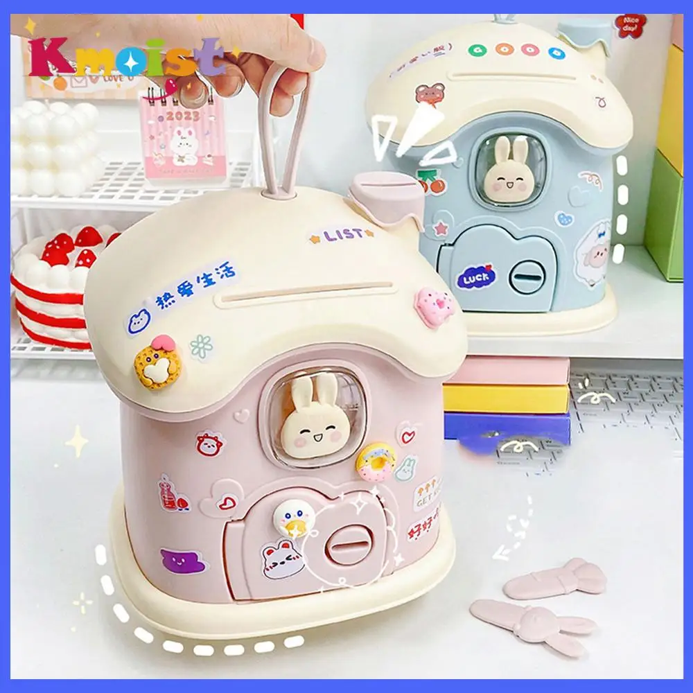 

Rabbit Mushroom House Piggy Bank Children's Piggy Bank Can Be Stored In Large Capacity Storage Boxes Cute Creative Gift for Kids